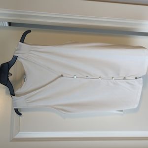 Green Envelope cream button tank